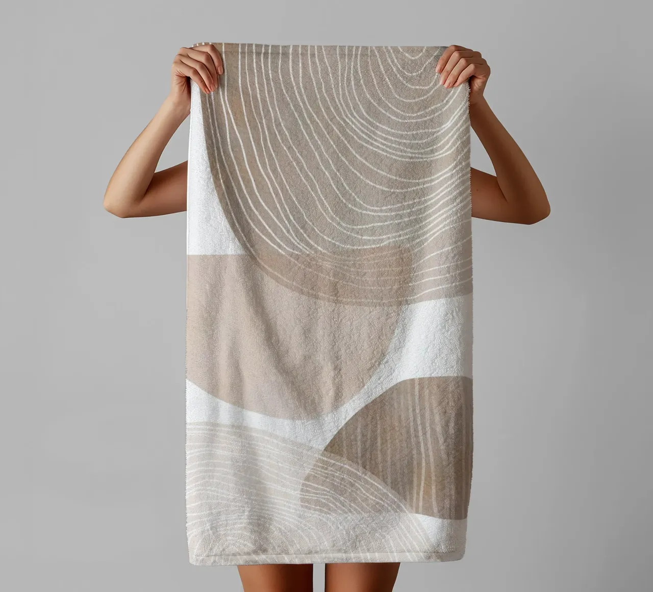 Abstract Organic Forms towel by Melloi Art Print