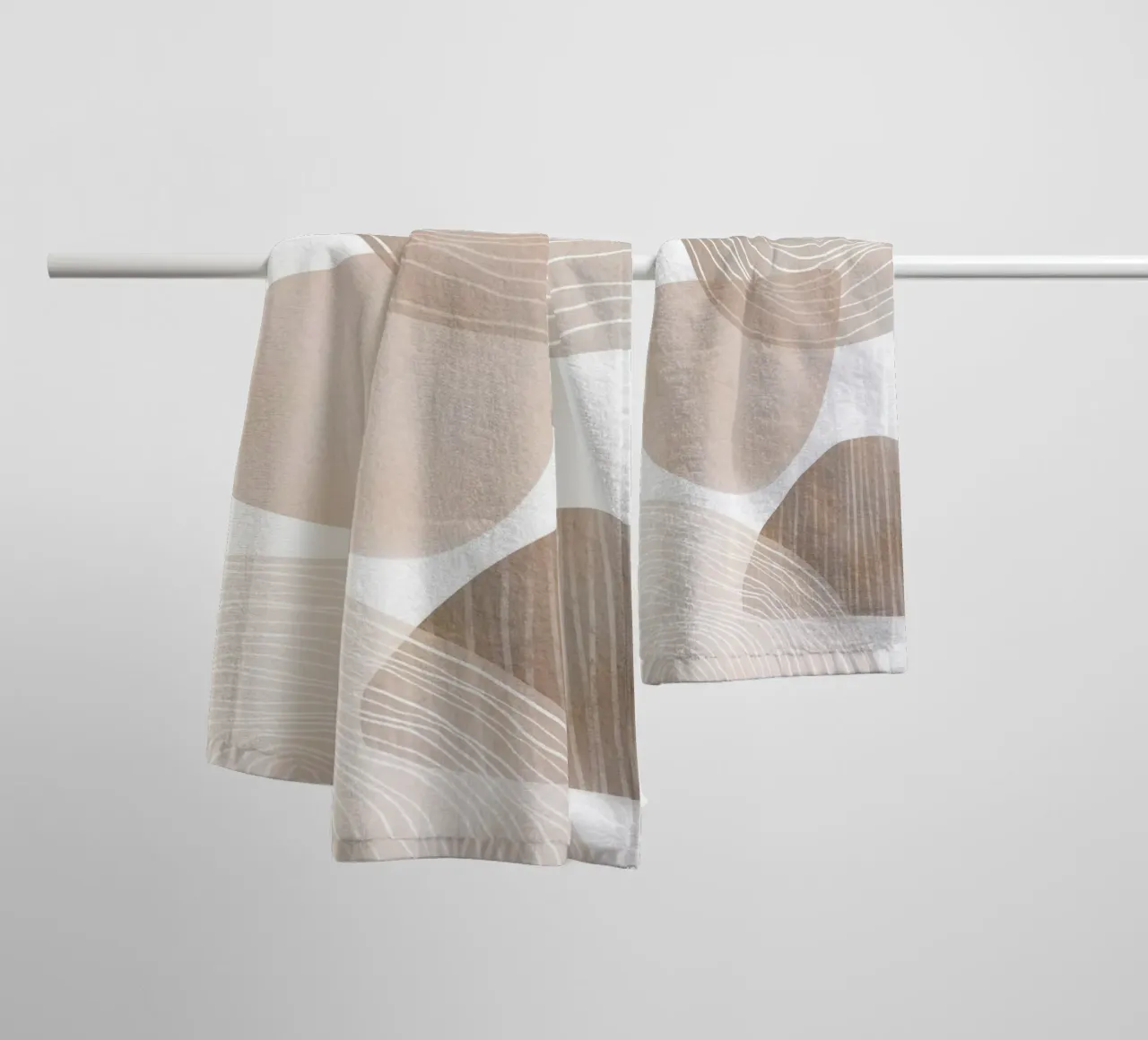 Abstract Organic Forms towel by Melloi Art Print