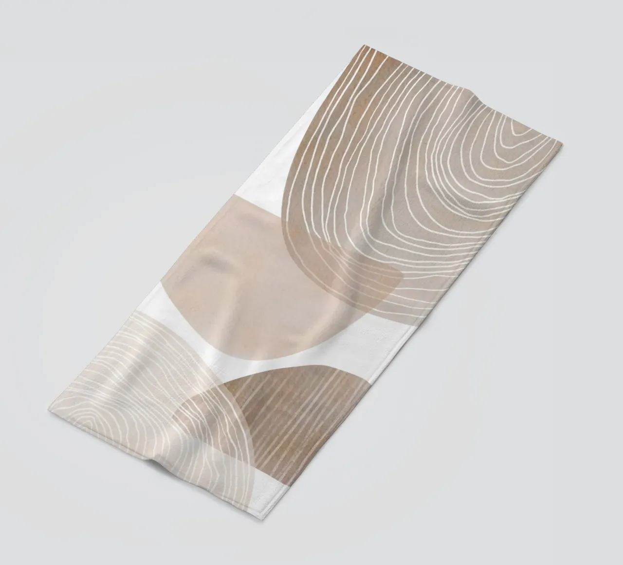Abstracte organische vormen strandhanddoek van Melloi Art Print