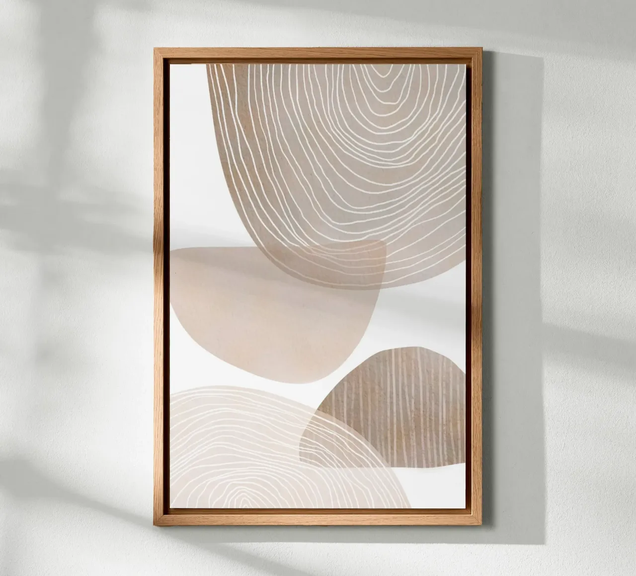 Abstract Organic Forms canvas with Floater frame by Melloi Art Print