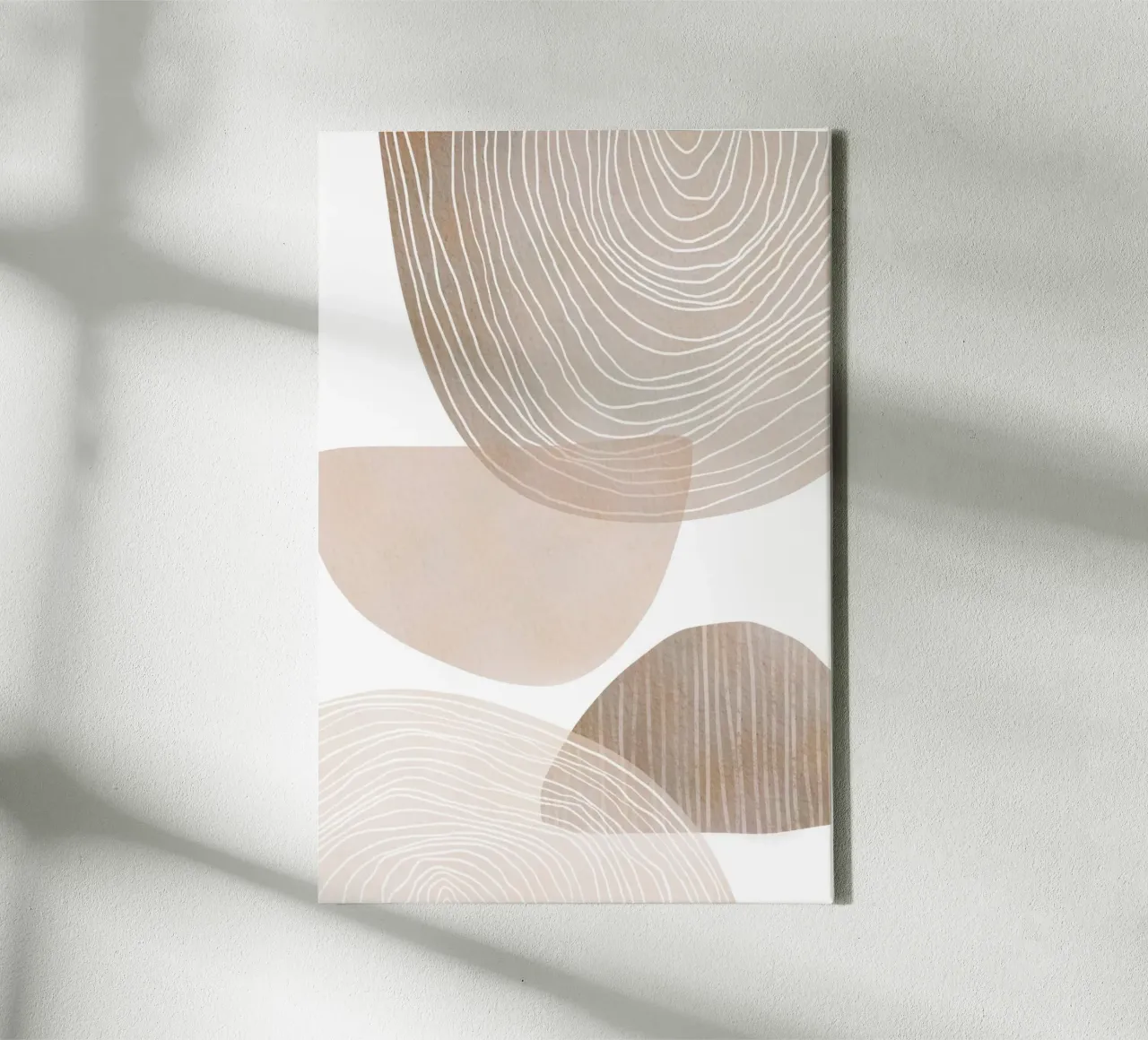 Abstract Organic Forms canvas with Floater frame by Melloi Art Print