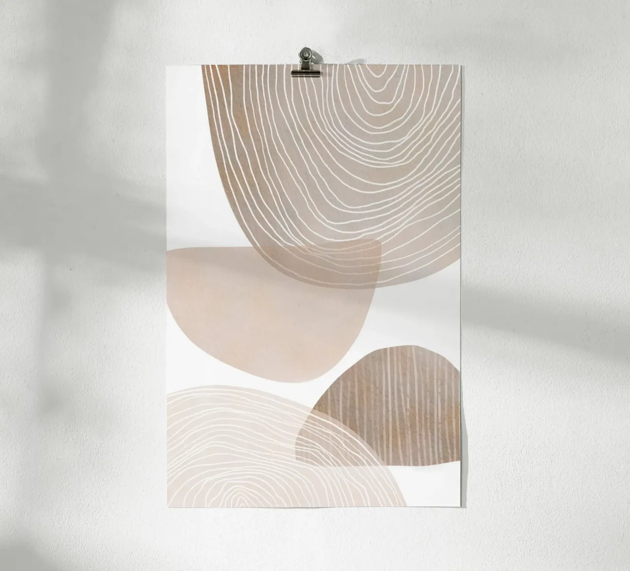 Abstrakte organische Formen Hahnemühle von Melloi Art Print