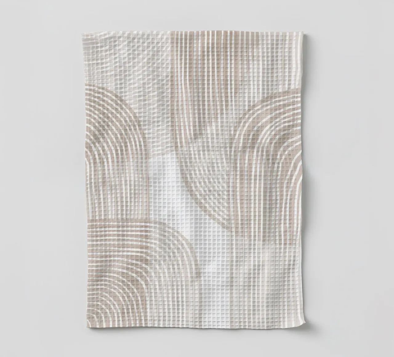 Abstract Beige Line Art Pattern torchon de Melloi Art Print