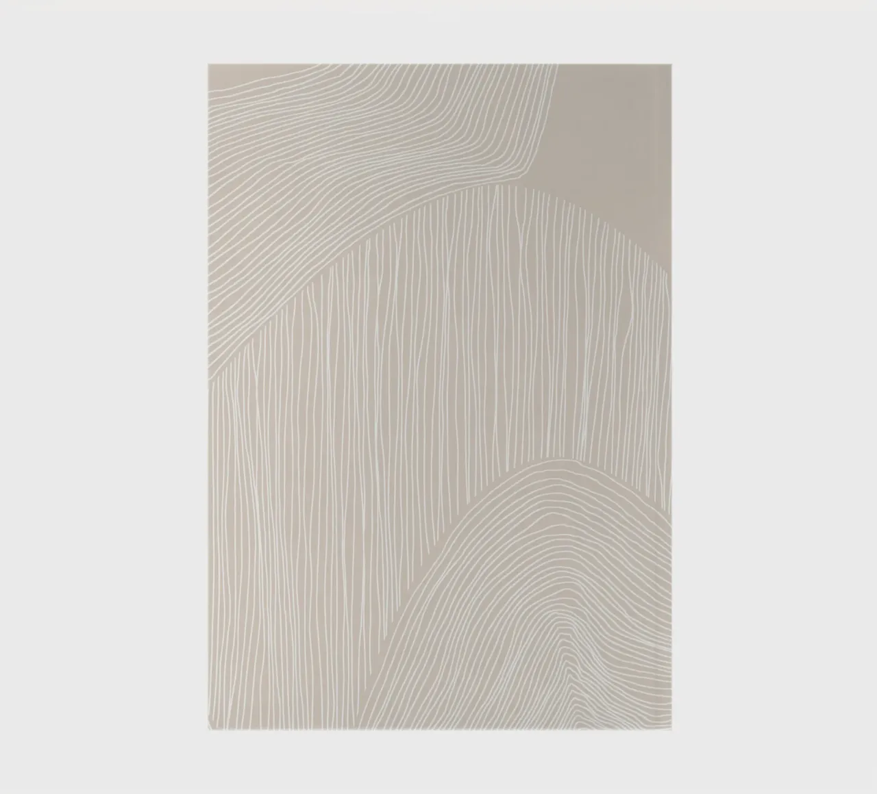 Abstract Beige Line Art notebook by Melloi Art Print