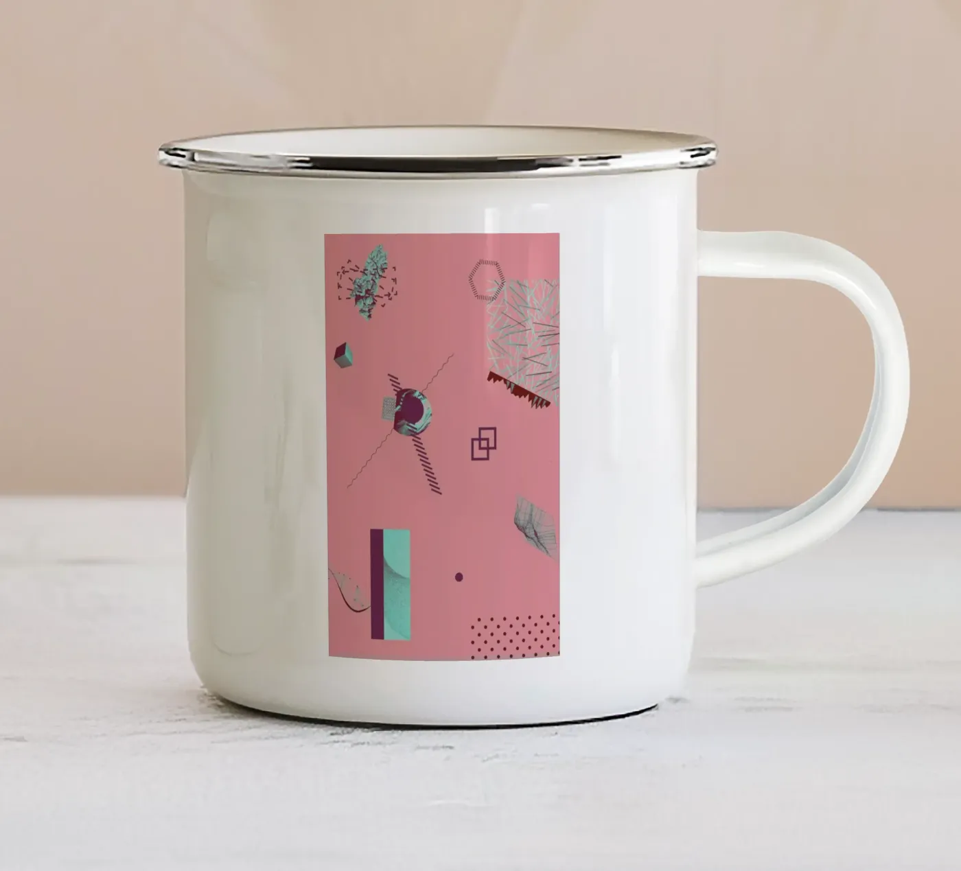 Objects 08 emaille mok van Andreas Jarner