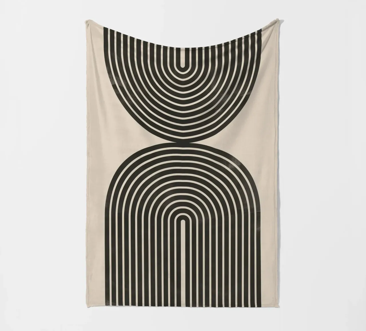Line art geometriche astratte coperta in pile da Melloi Art Print
