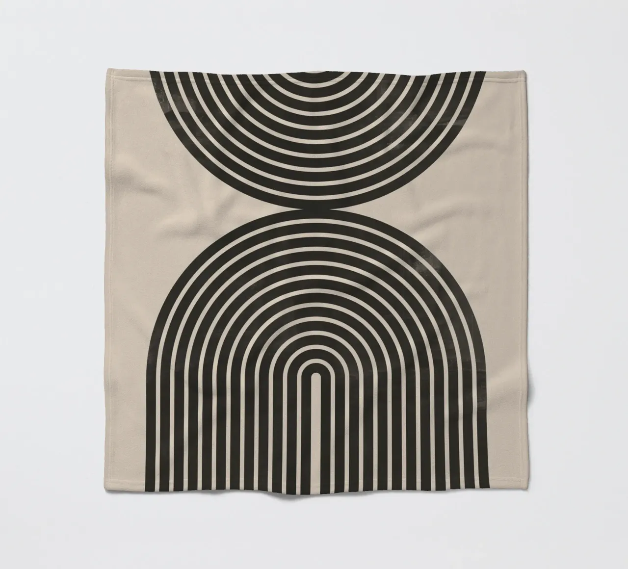 Line art geometriche astratte coperta in pile da Melloi Art Print