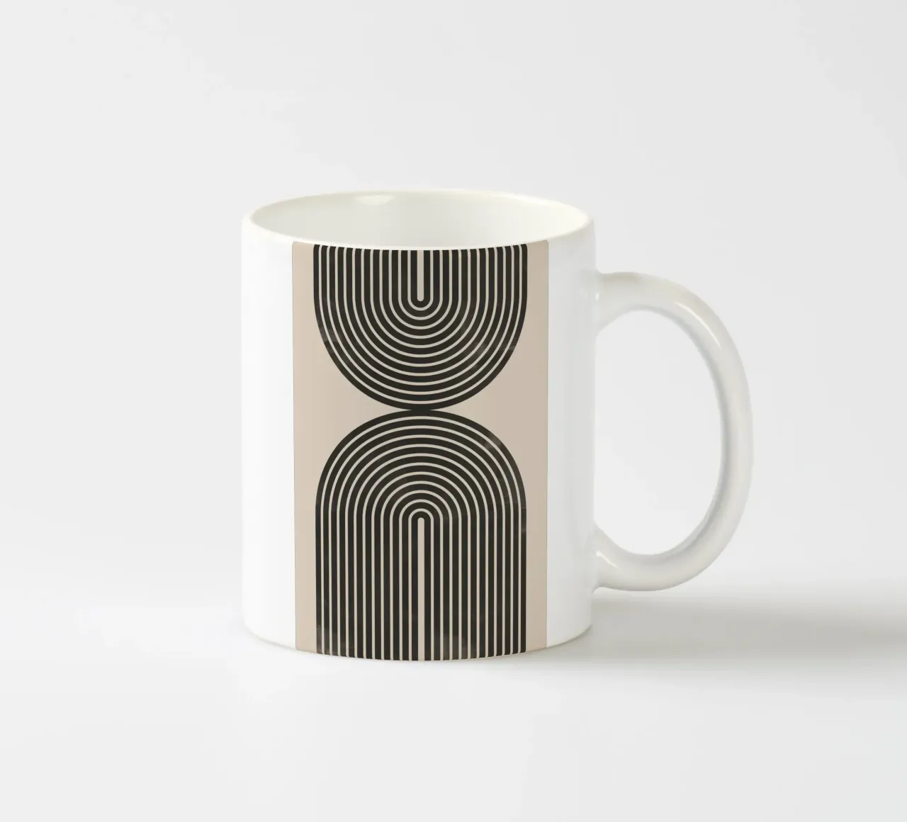 Line art geometriche astratte tazza in ceramica da Melloi Art Print