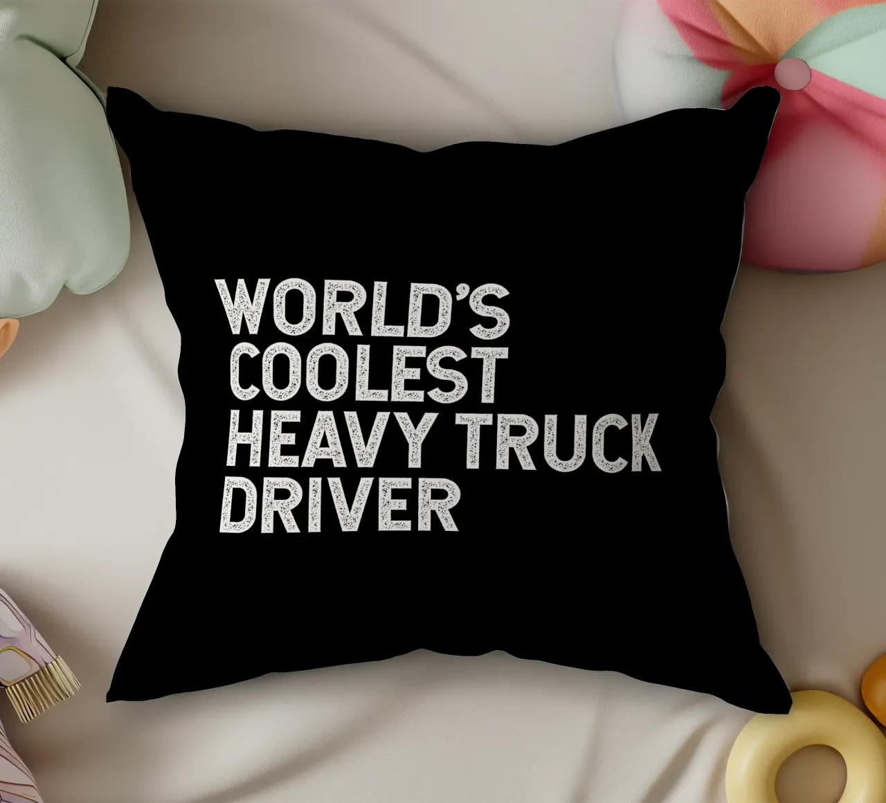 World's coolest heavy truck driver cuscino da happieeagle