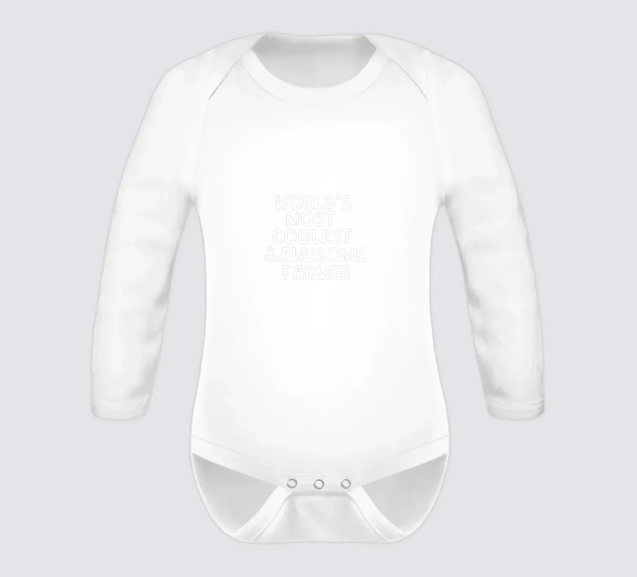 World's most coolest and awesome farmer long-sleeve baby romper by happieeagle