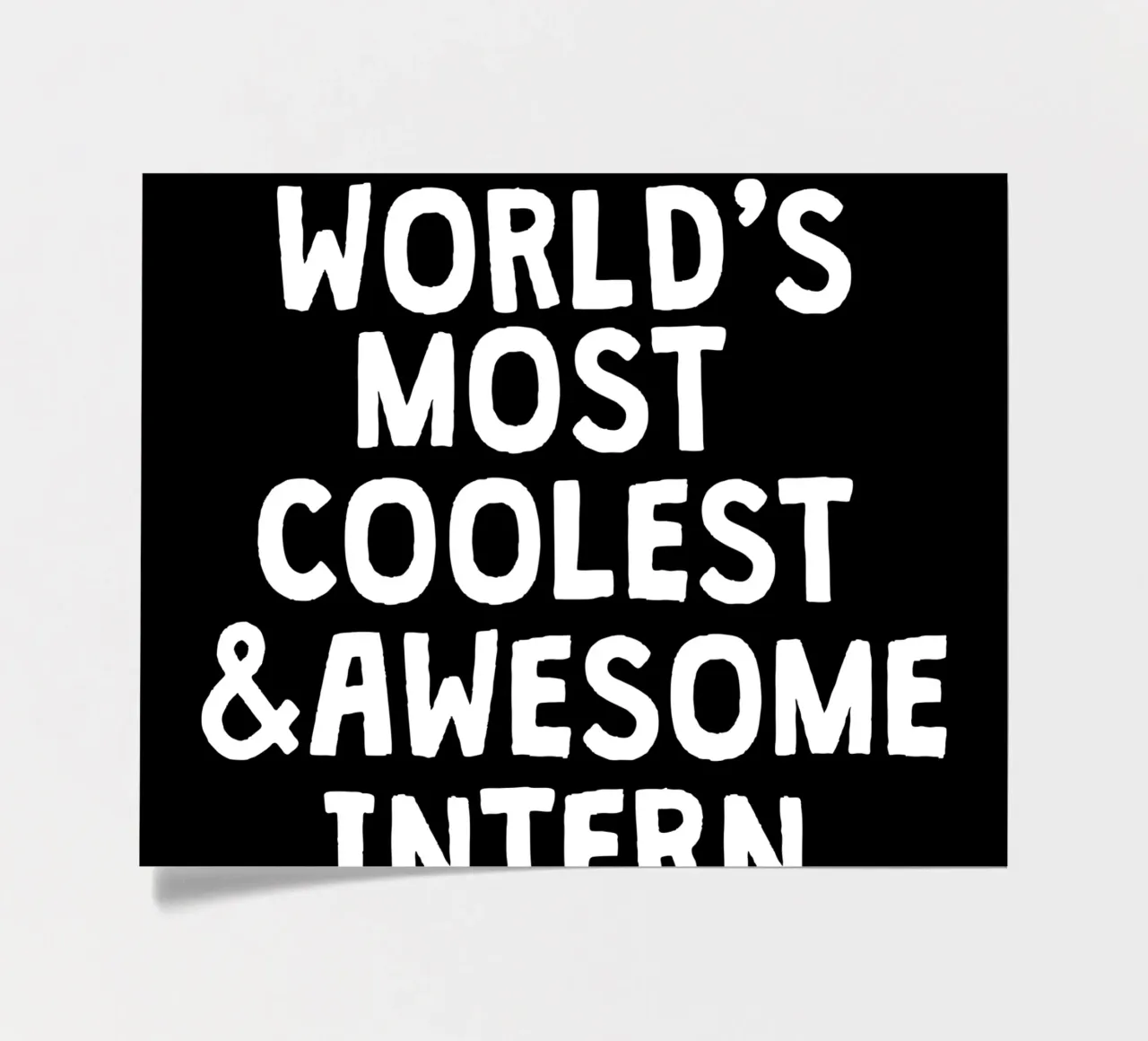 World's most coolest and awesome intern foglio adesivo da happieeagle