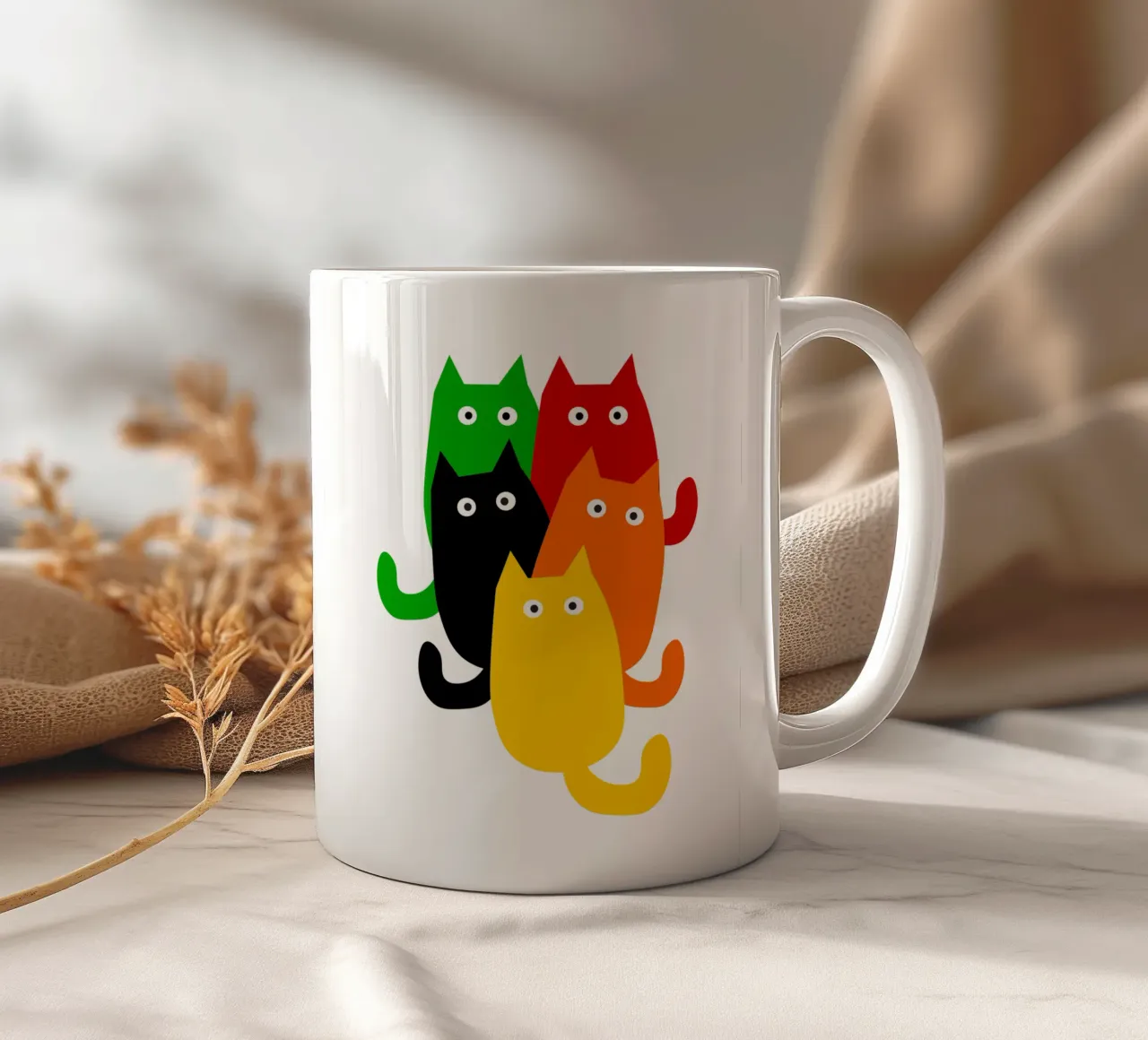 A bunch of cats tazza in ceramica da happieeagle
