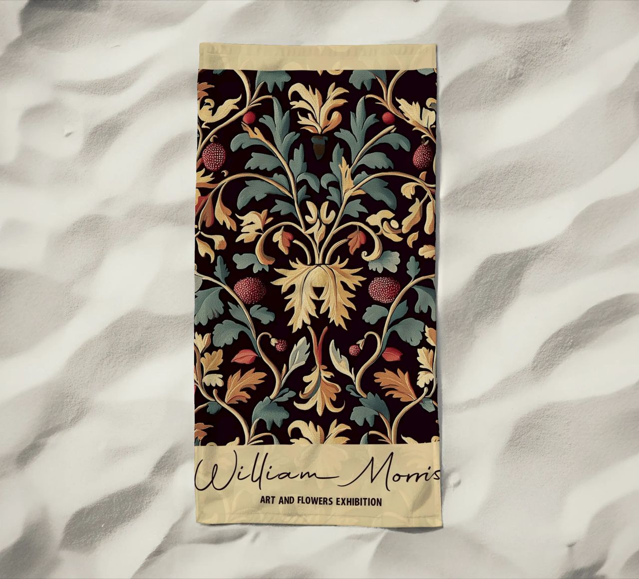 William Morris Design floreale telo mare da Carinaprint