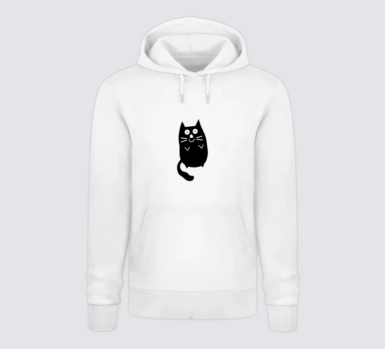 Chubby black cat sweat à capuche de happieeagle