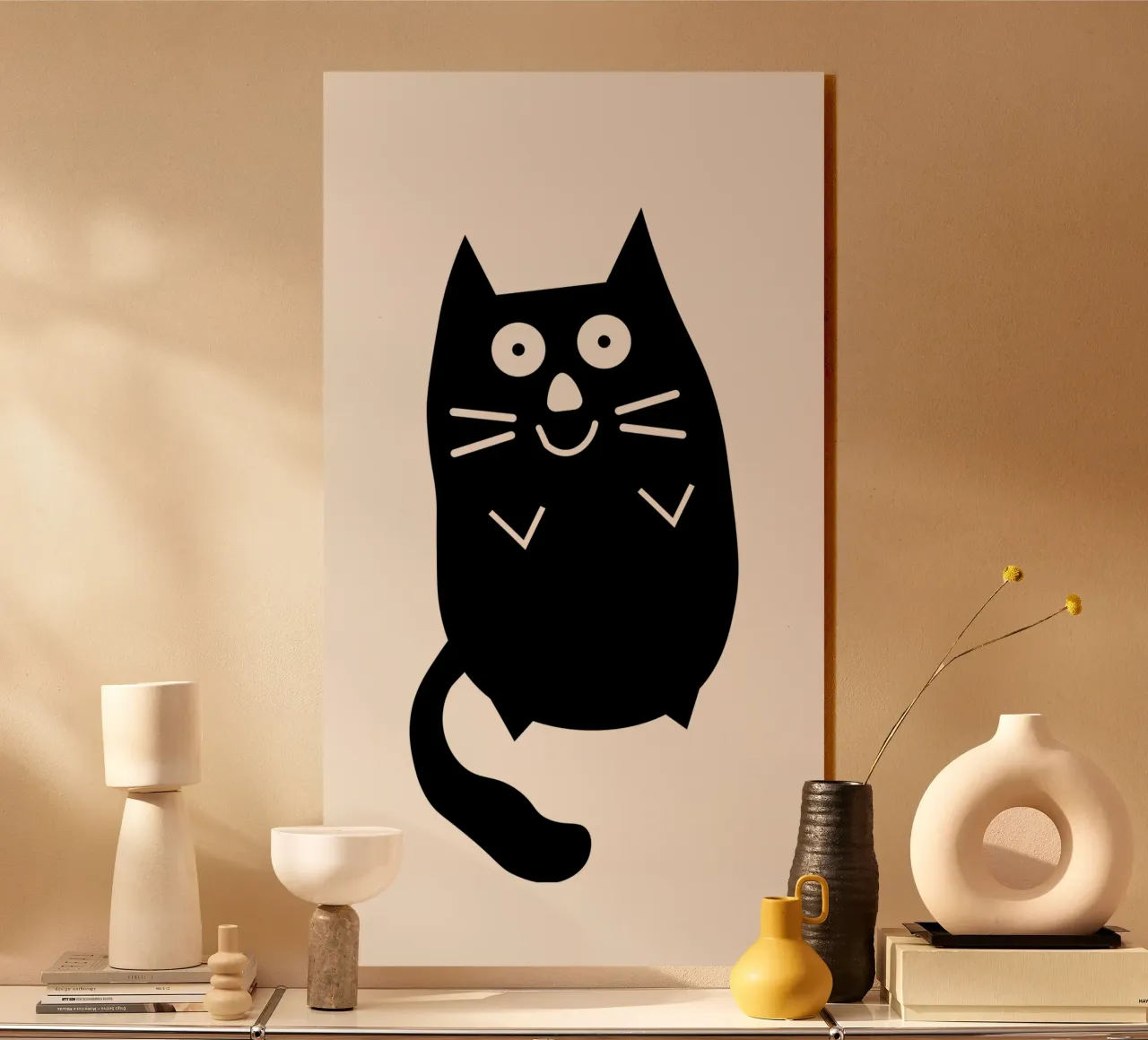 Chubby black cat plexiglass da happieeagle