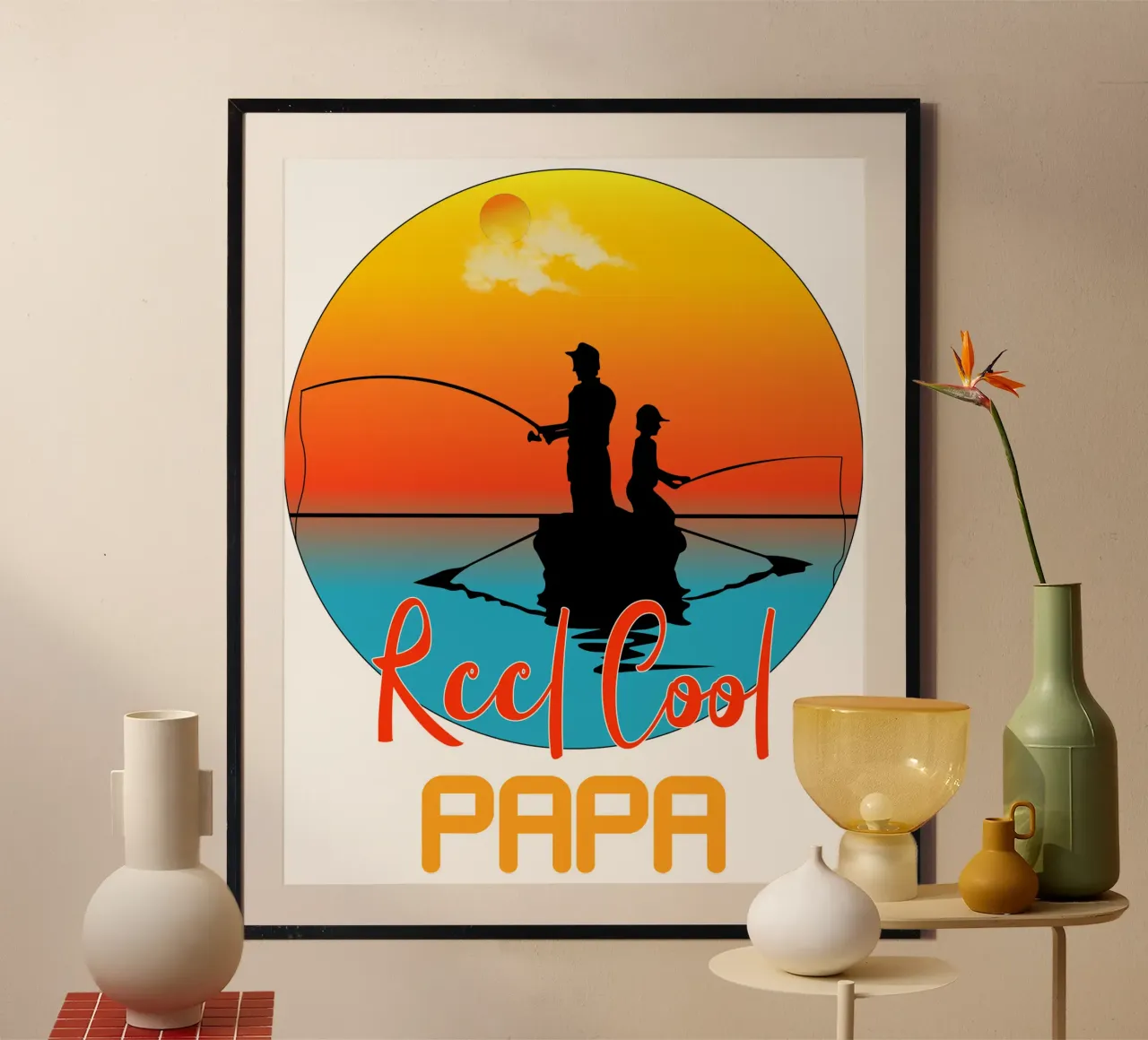 mulinello cool papa poster con telaio in plastica da ririedis