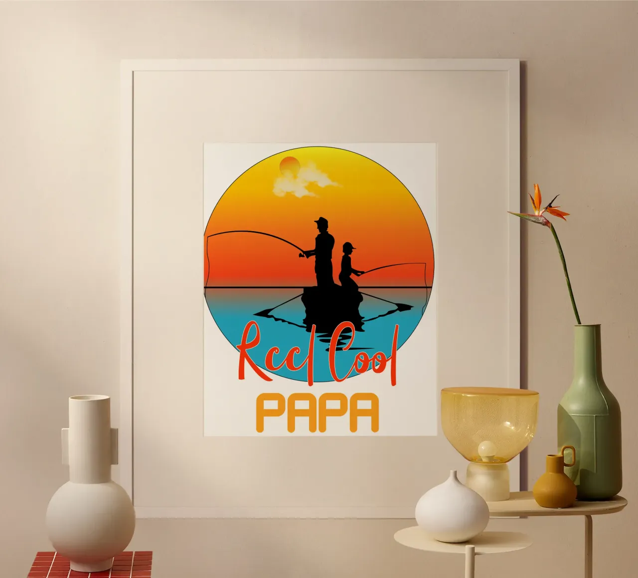 mulinello cool papa poster con telaio in plastica da ririedis