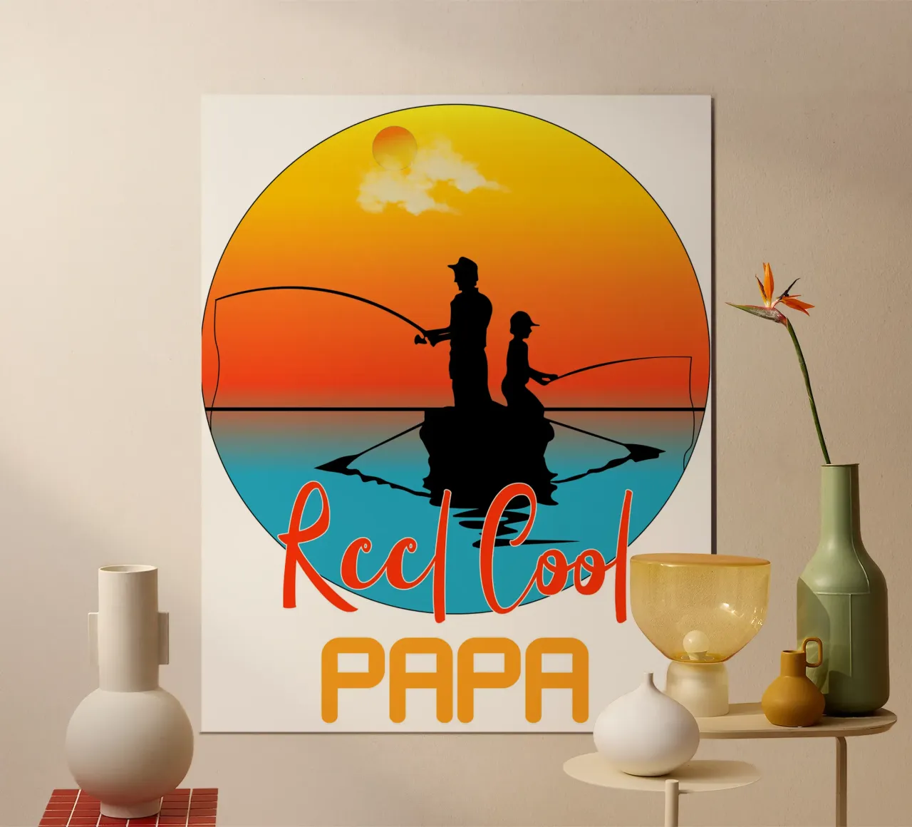 mulinello cool papa poster con telaio in plastica da ririedis