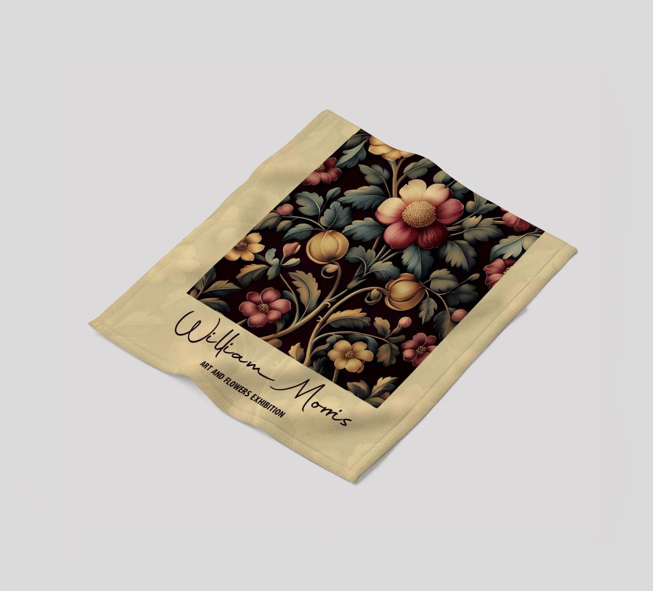Design botanico William Morris coperta in pile da Carinaprint