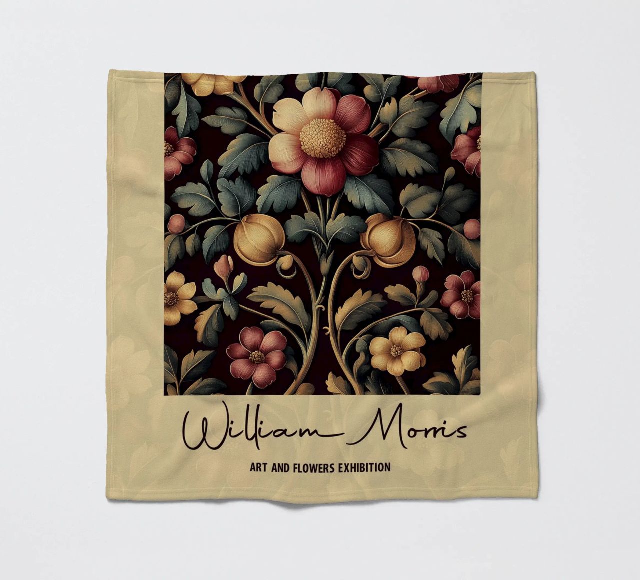 Design botanico William Morris coperta in pile da Carinaprint