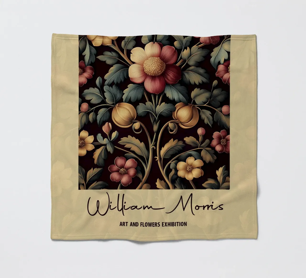 Design botanico William Morris coperta in pile da Carinaprint