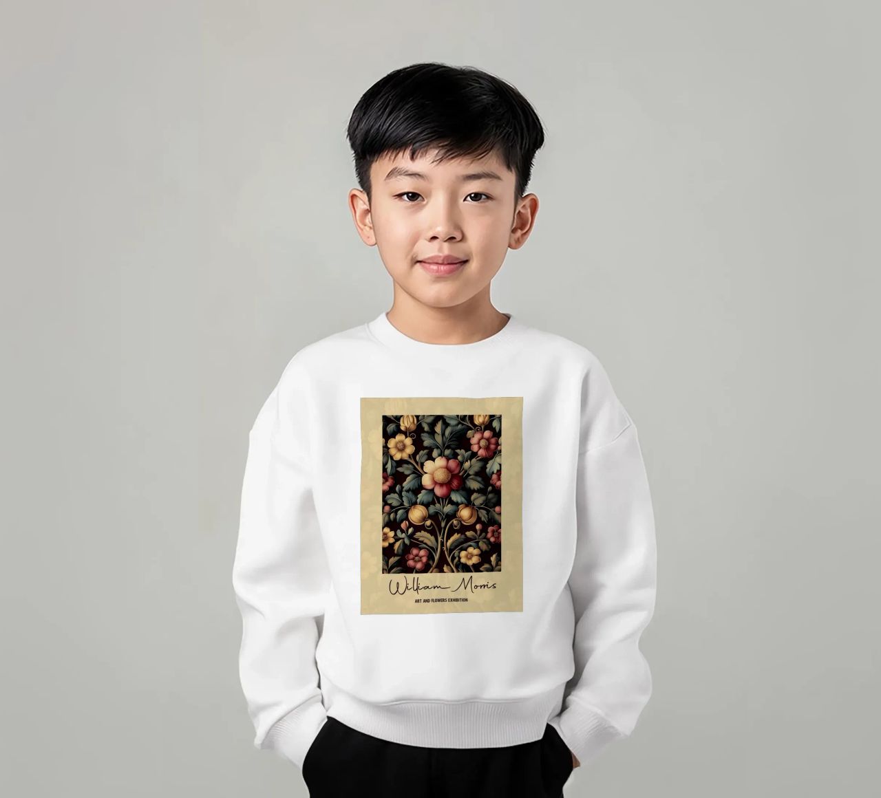 Design botanico William Morris felpa bambino da Carinaprint