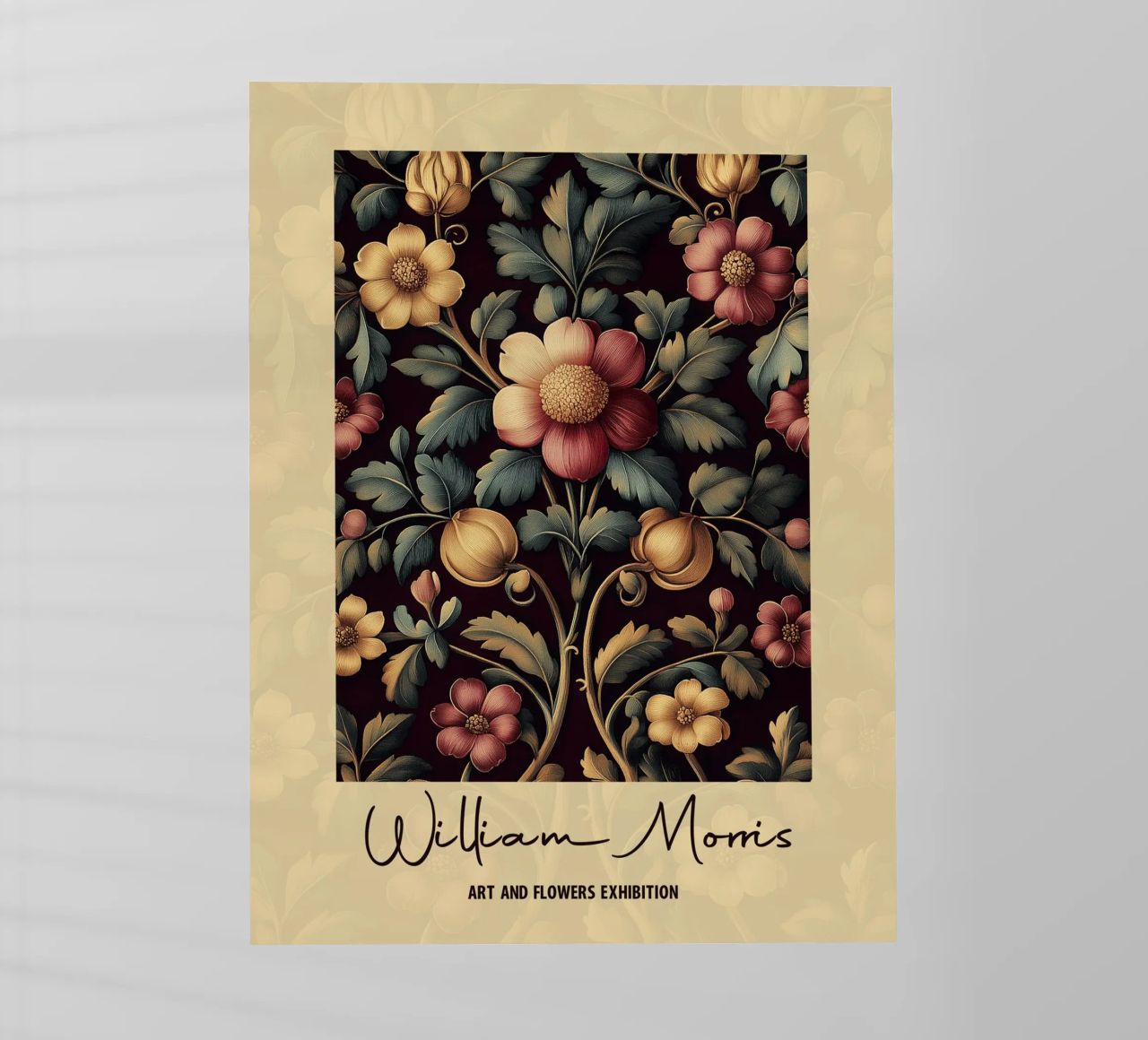 Design botanico William Morris pellicola backlit da Carinaprint