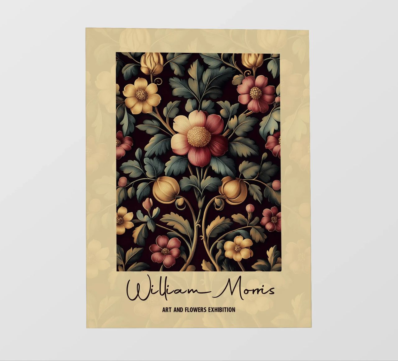 Design botanico William Morris pellicola backlit da Carinaprint