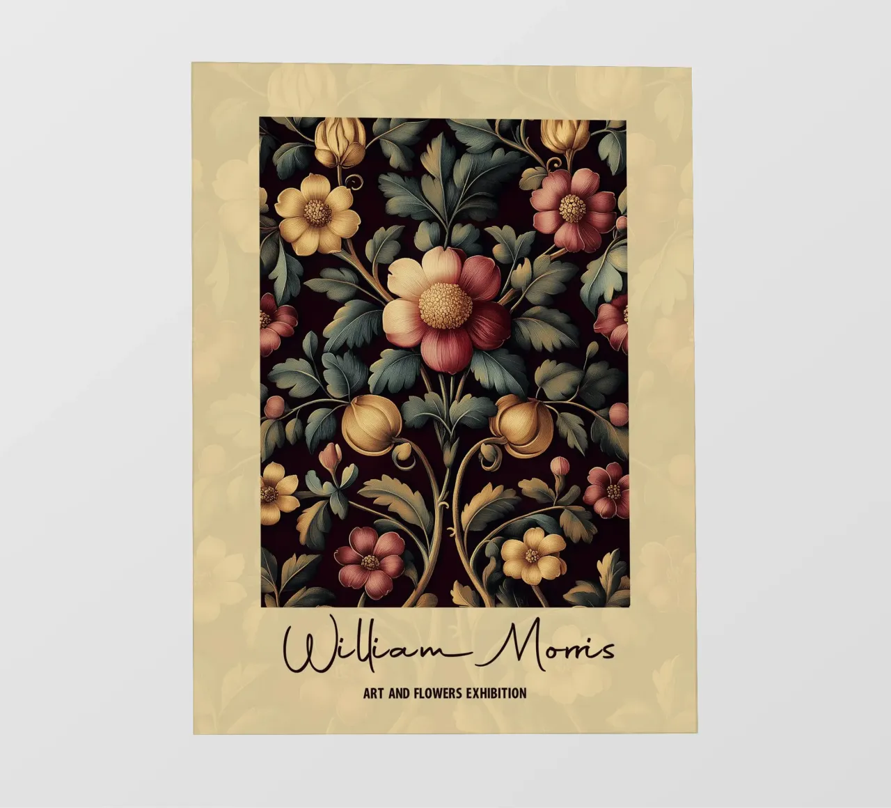 Design botanico William Morris telo in pvc da Carinaprint