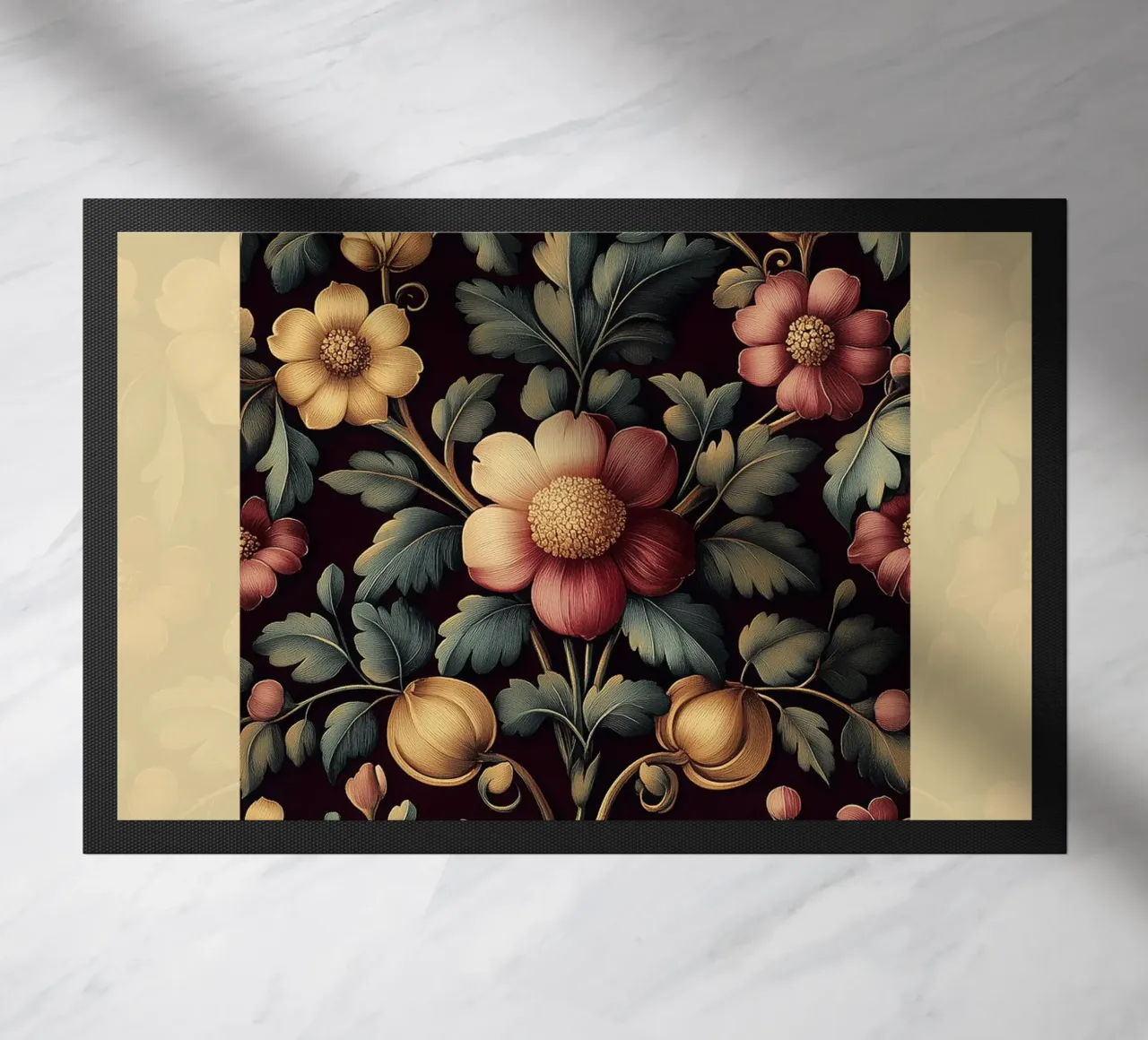 William Morris Botanischer Entwurf Fußmatte von Carinaprint