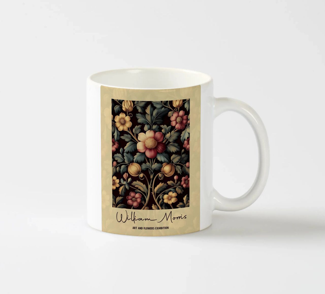 Design botanico William Morris tazza in ceramica da Carinaprint