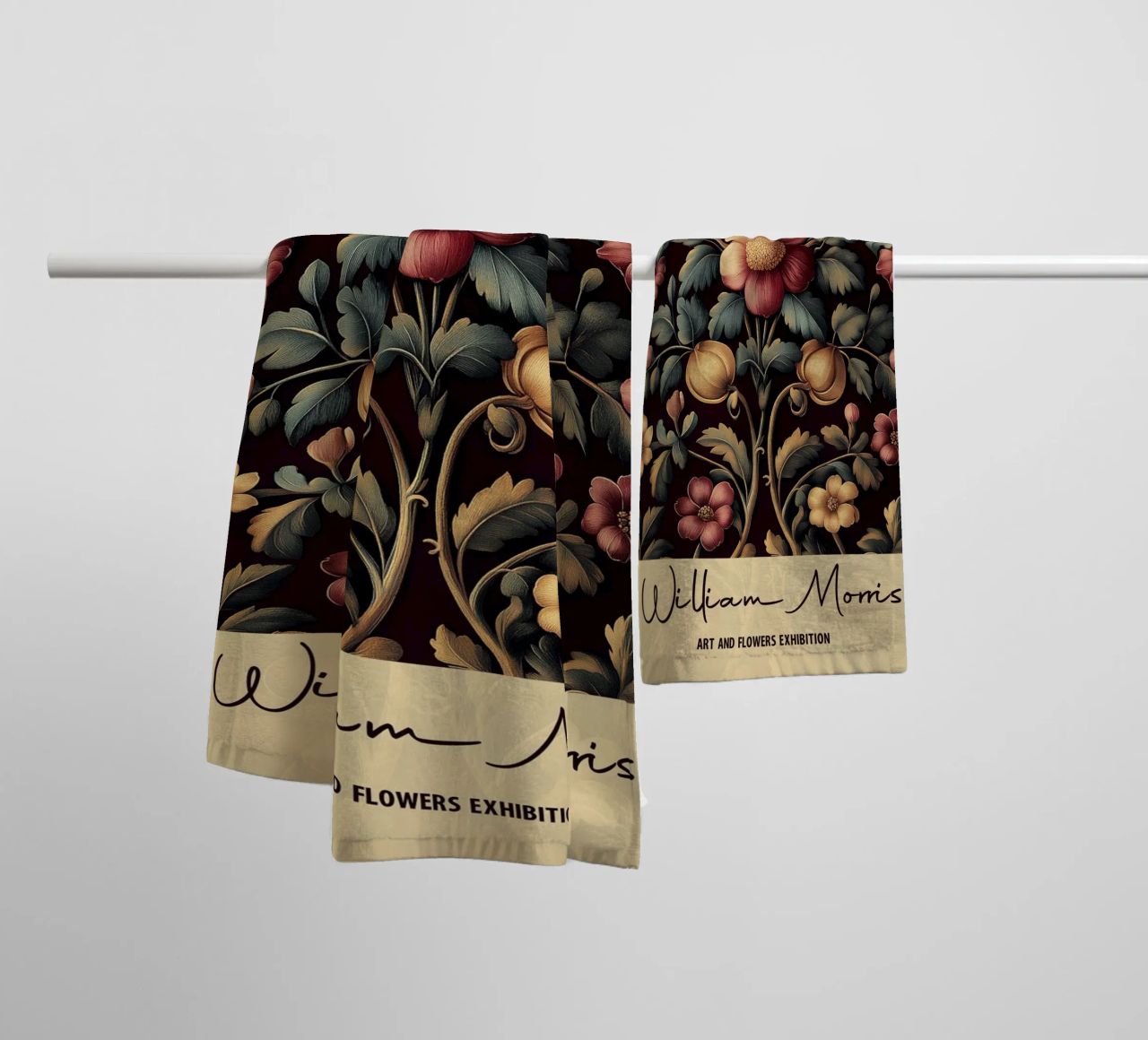 Design botanico William Morris asciugamano da bagno da Carinaprint