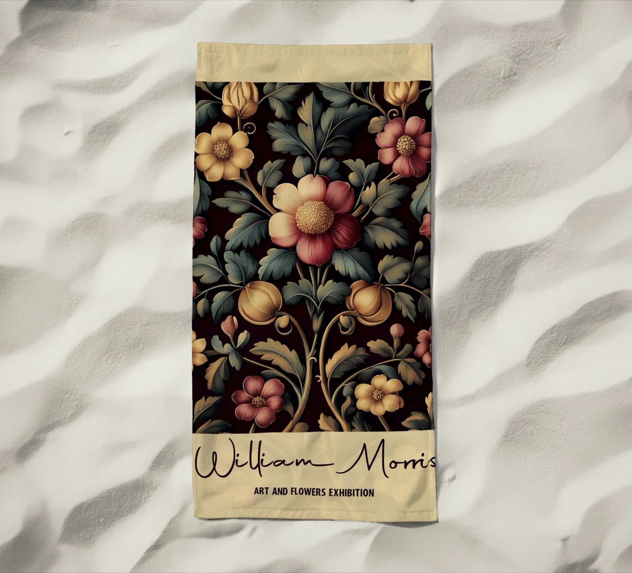 Design botanico William Morris telo mare da Carinaprint
