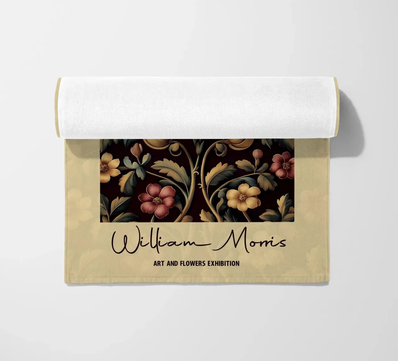 Diseño botánico William Morris toalla de playa de Carinaprint