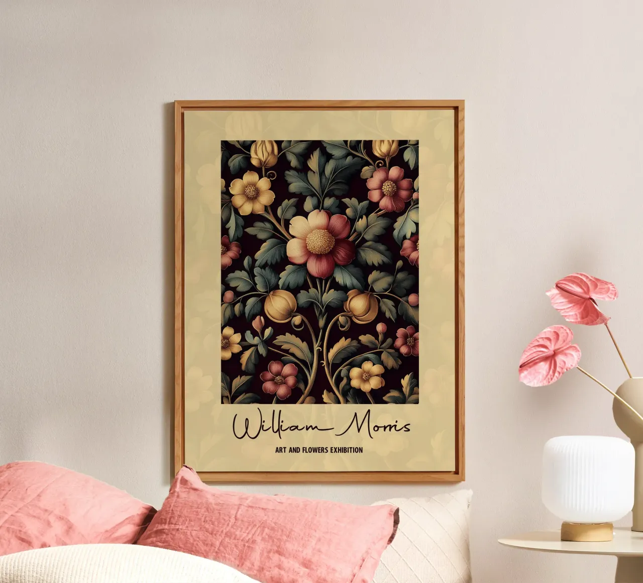 Design botanico William Morris alluminio dibond da Carinaprint