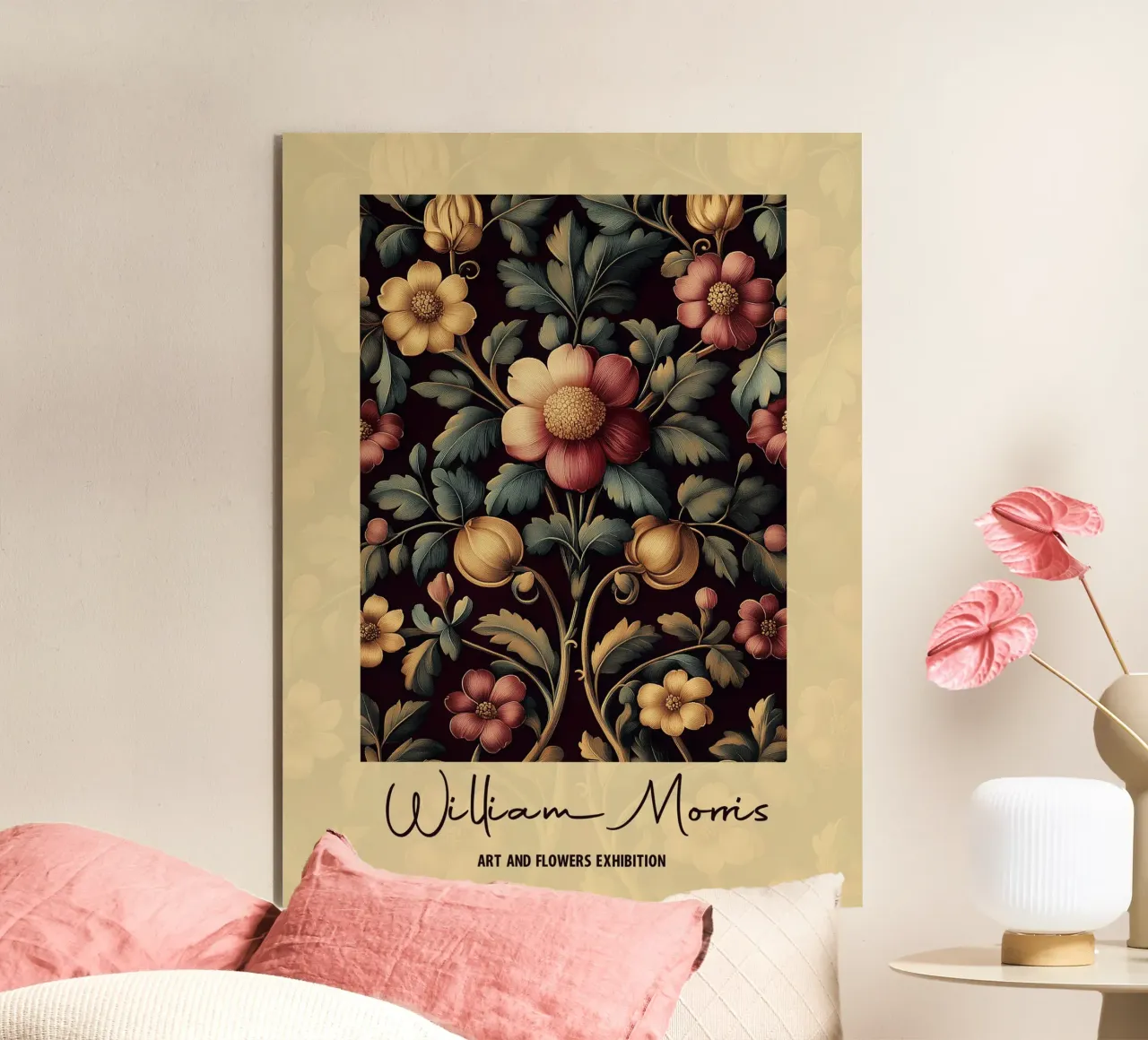 Design botanico William Morris alluminio dibond da Carinaprint