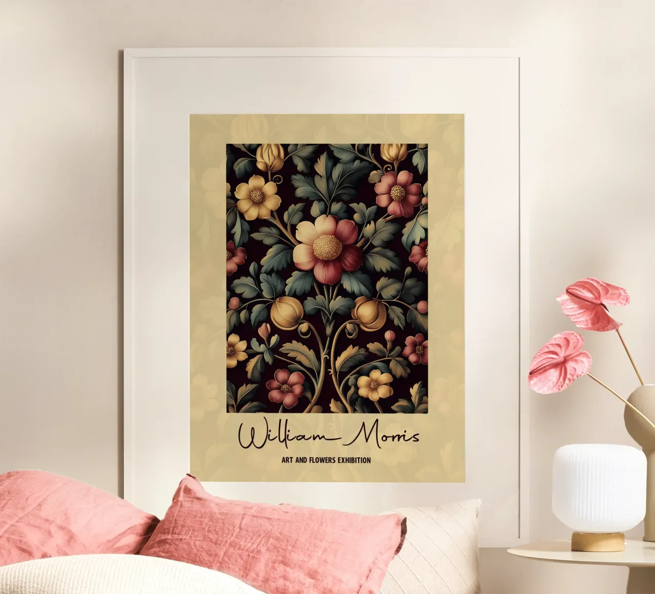 Design botanico William Morris carta hahnemühle da Carinaprint