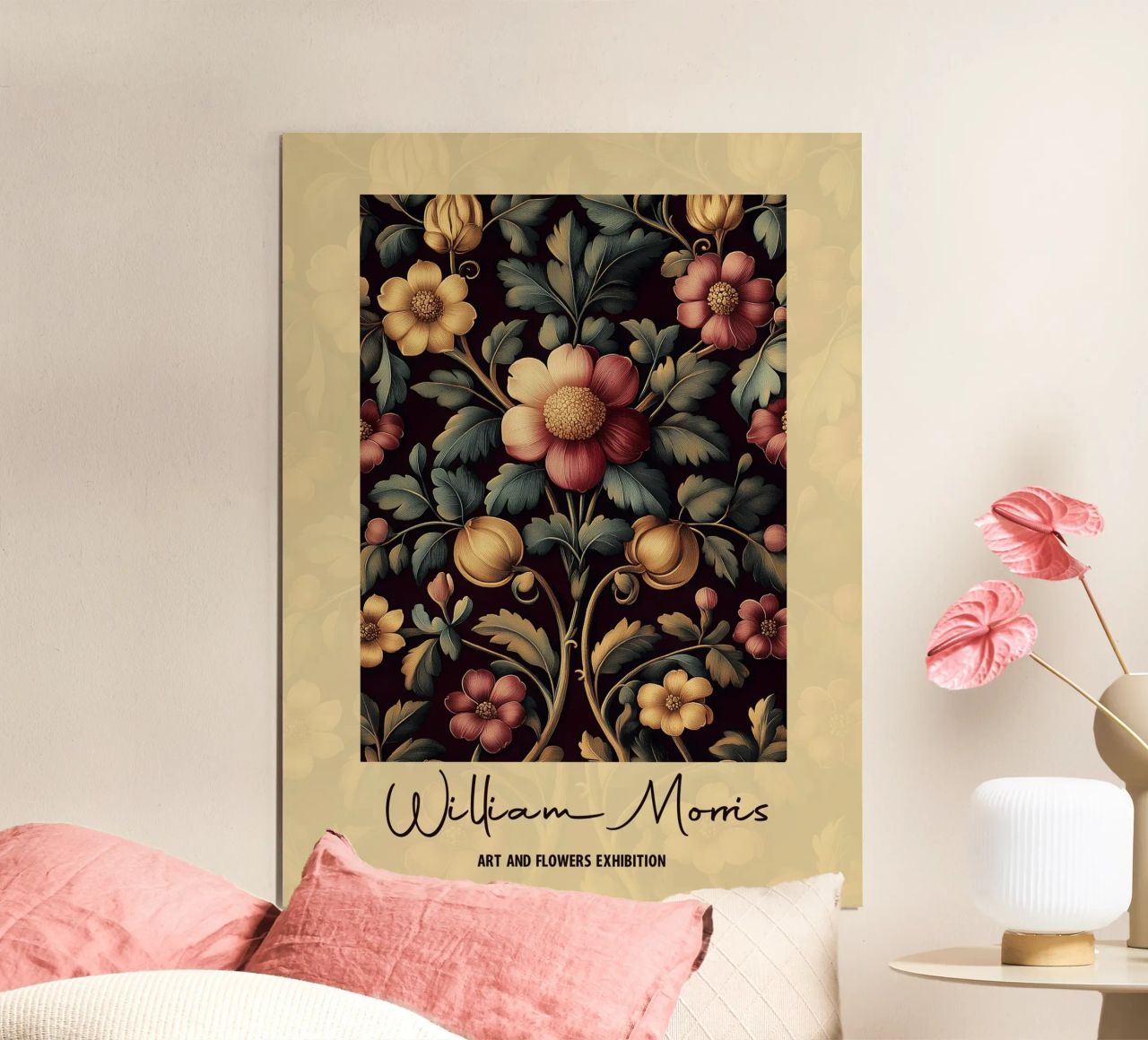 Design botanico William Morris carta hahnemühle da Carinaprint