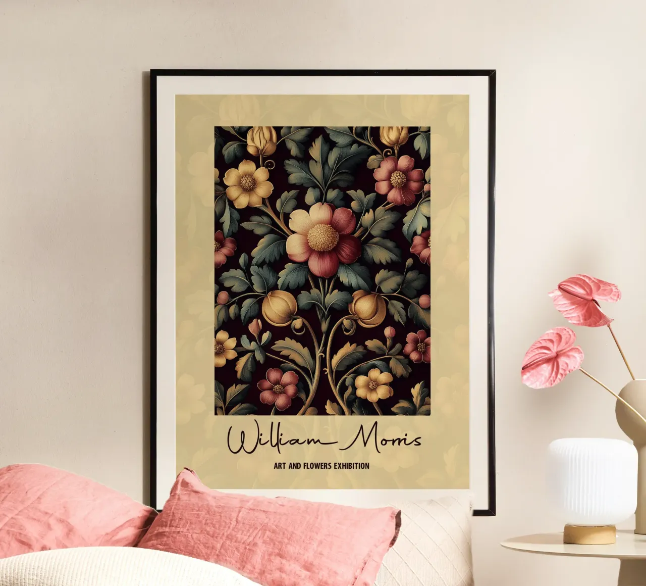 Design botanico William Morris carta hahnemühle da Carinaprint