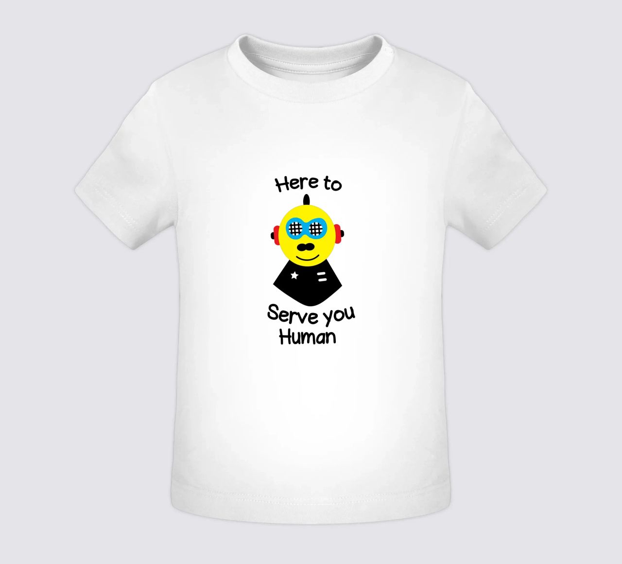 Here to serve you human Baby T-Shirt von happieeagle