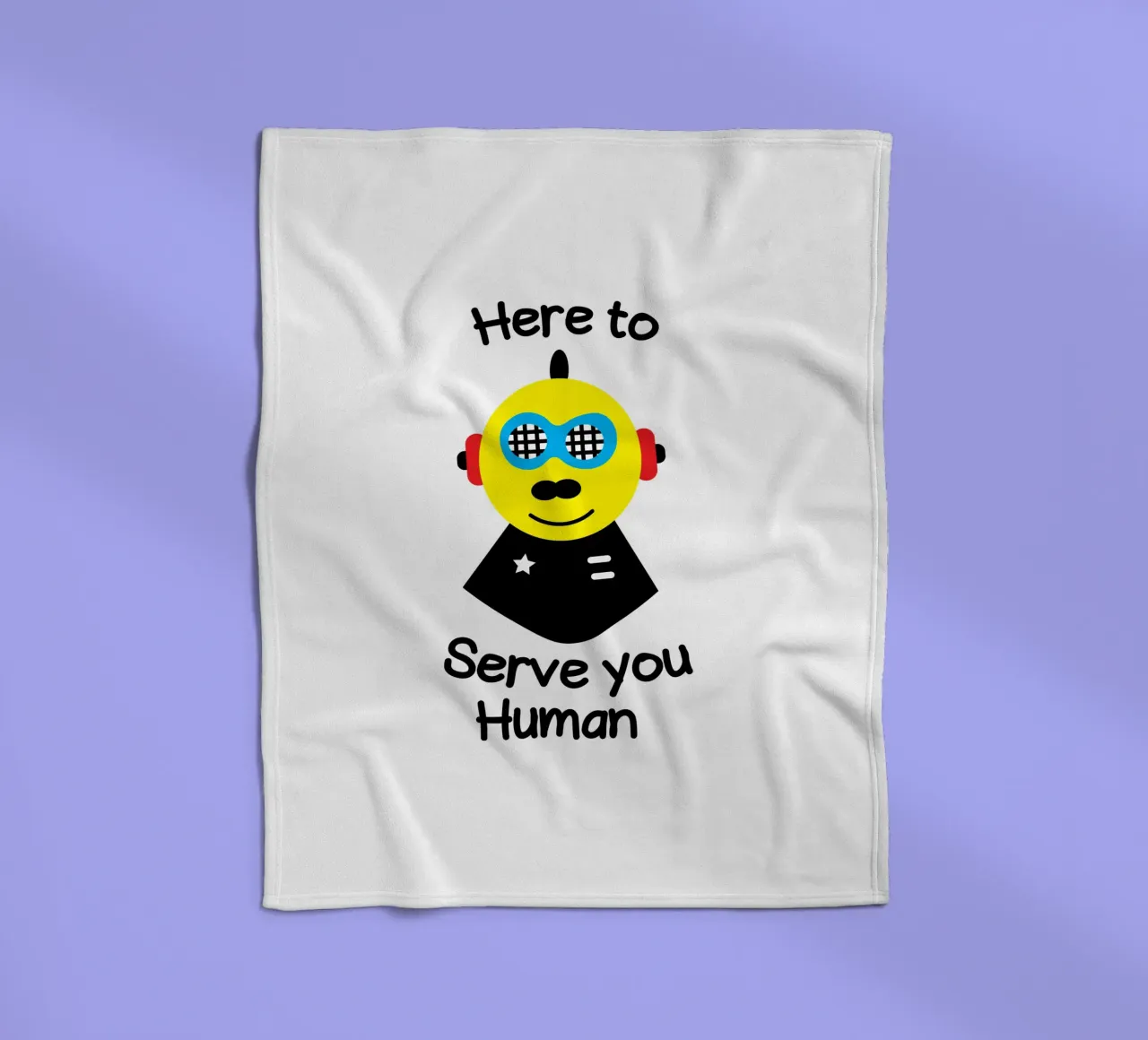 Here to serve you human coperta in pile da happieeagle