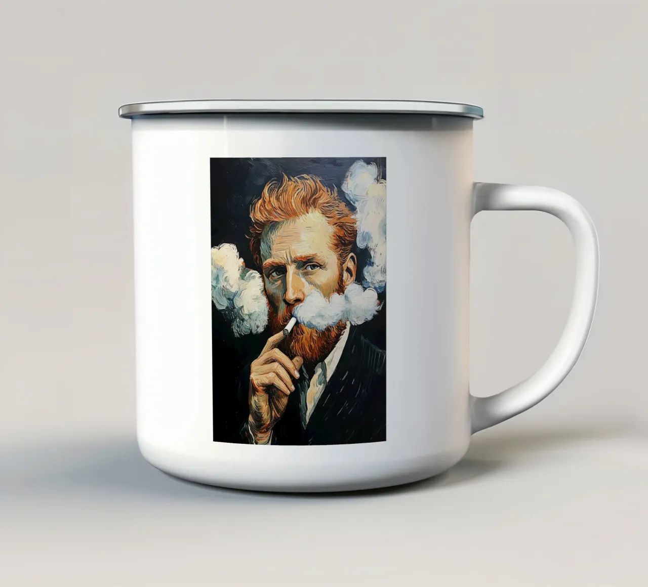 Vincent van Gogh Surrealer Rauch tazza in smalto da Carinaprint