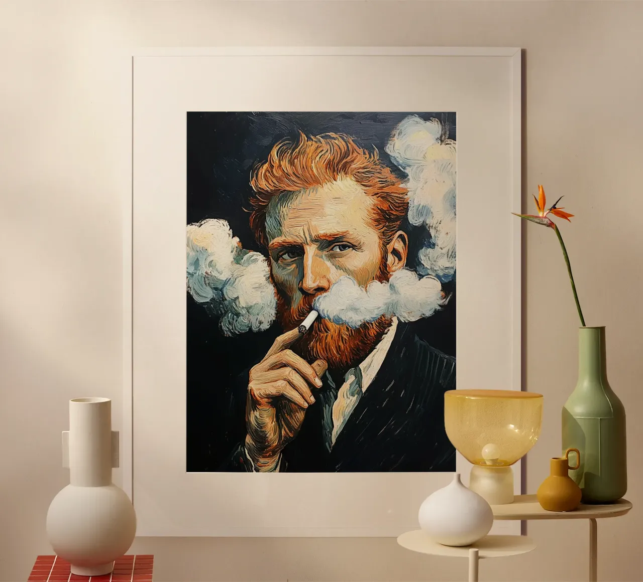 Vincent van Gogh Surrealer Rauch poster by Carinaprint