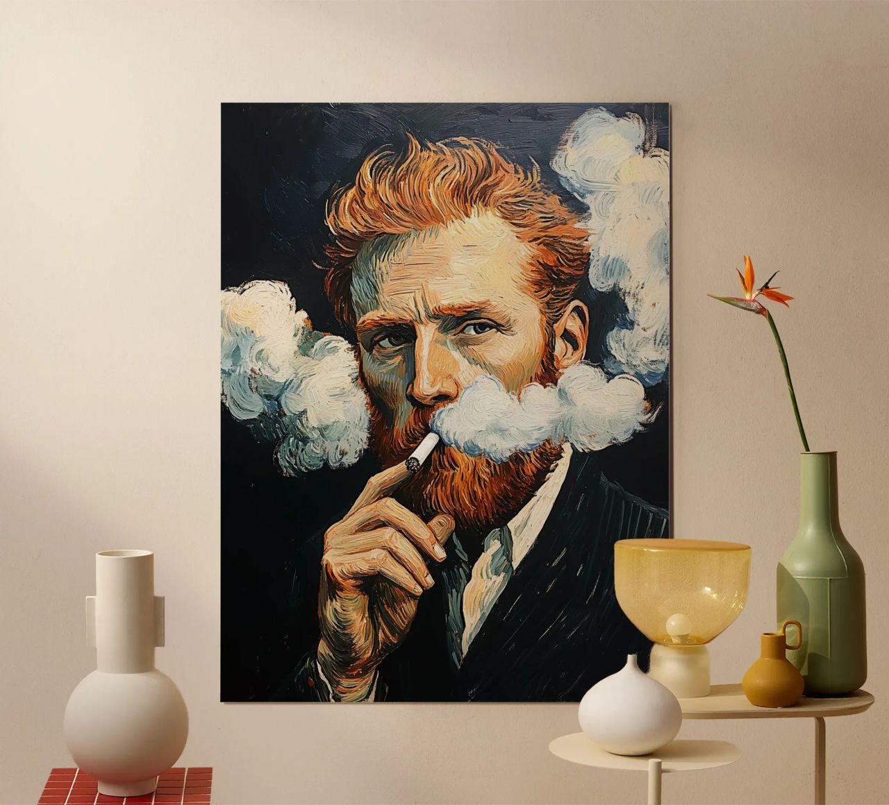 Vincent van Gogh Surrealer Rauch poster by Carinaprint