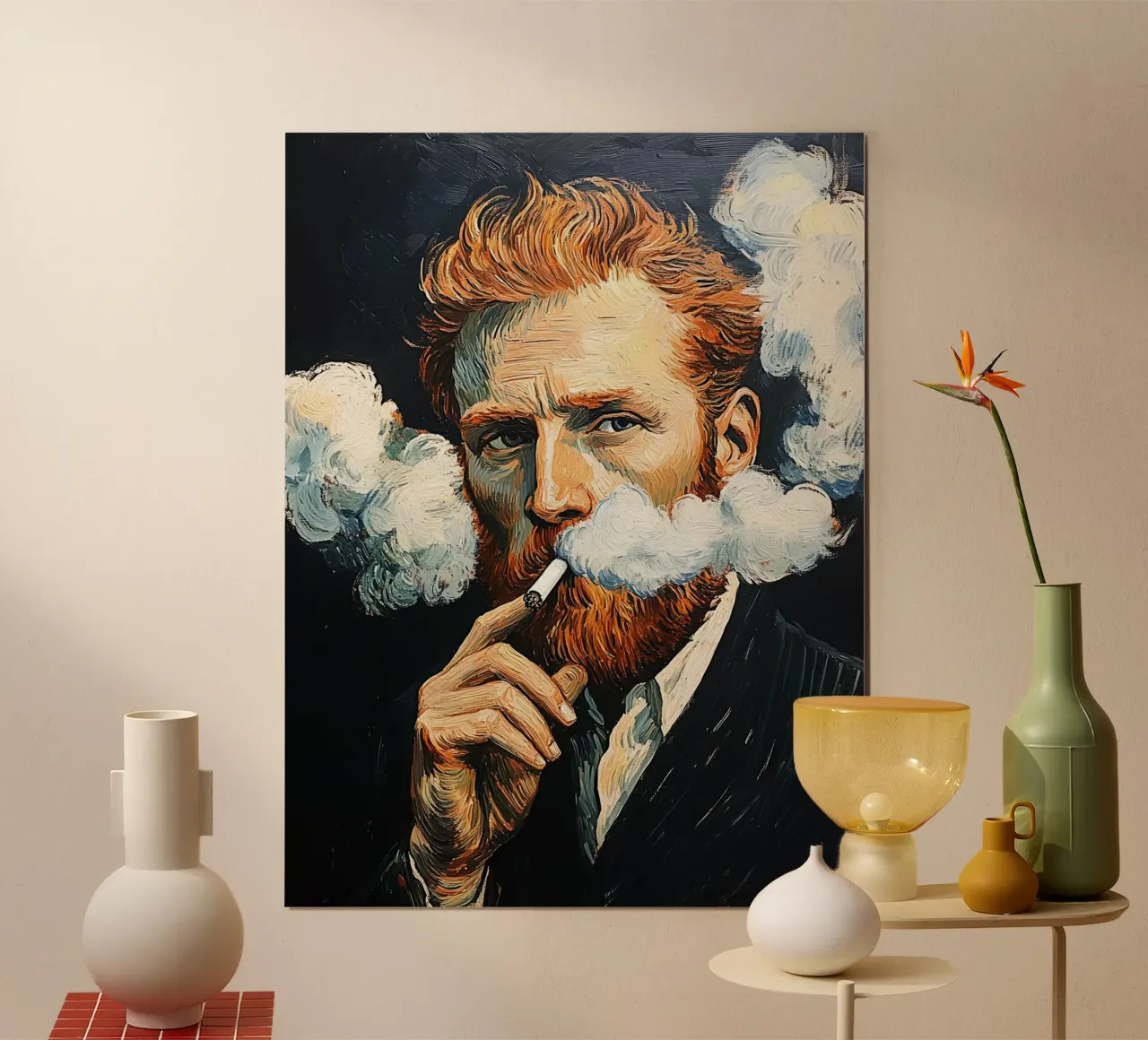 Vincent van Gogh Surrealer Rauch poster by Carinaprint