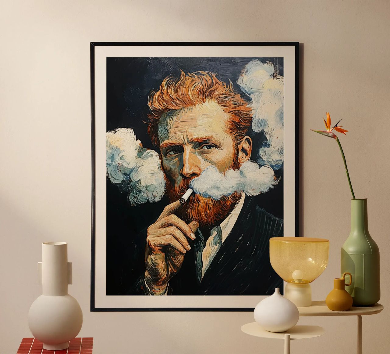 Vincent van Gogh Surrealer Rauch poster by Carinaprint