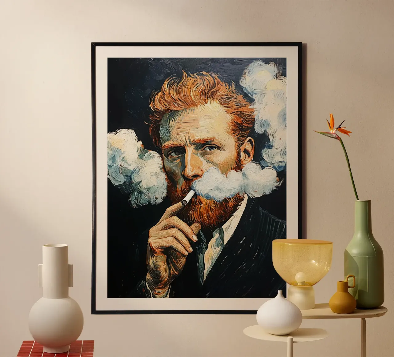 Vincent van Gogh Surrealer Rauch poster by Carinaprint