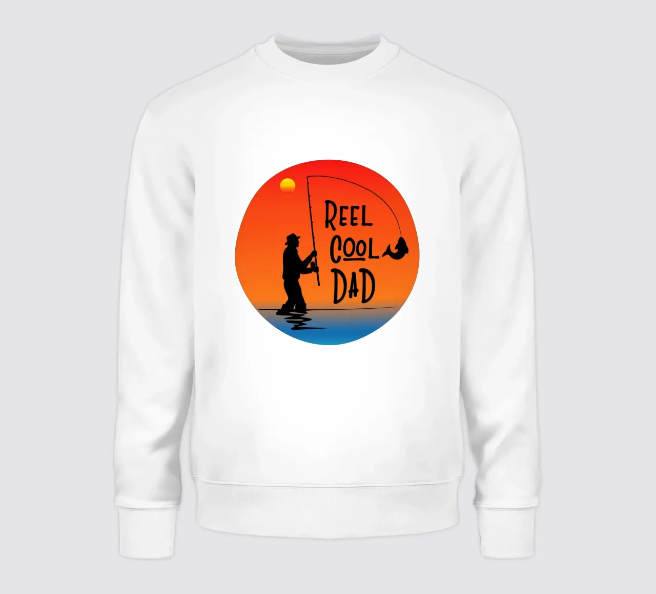 silhouette del papà pescatore felpa da ririedis
