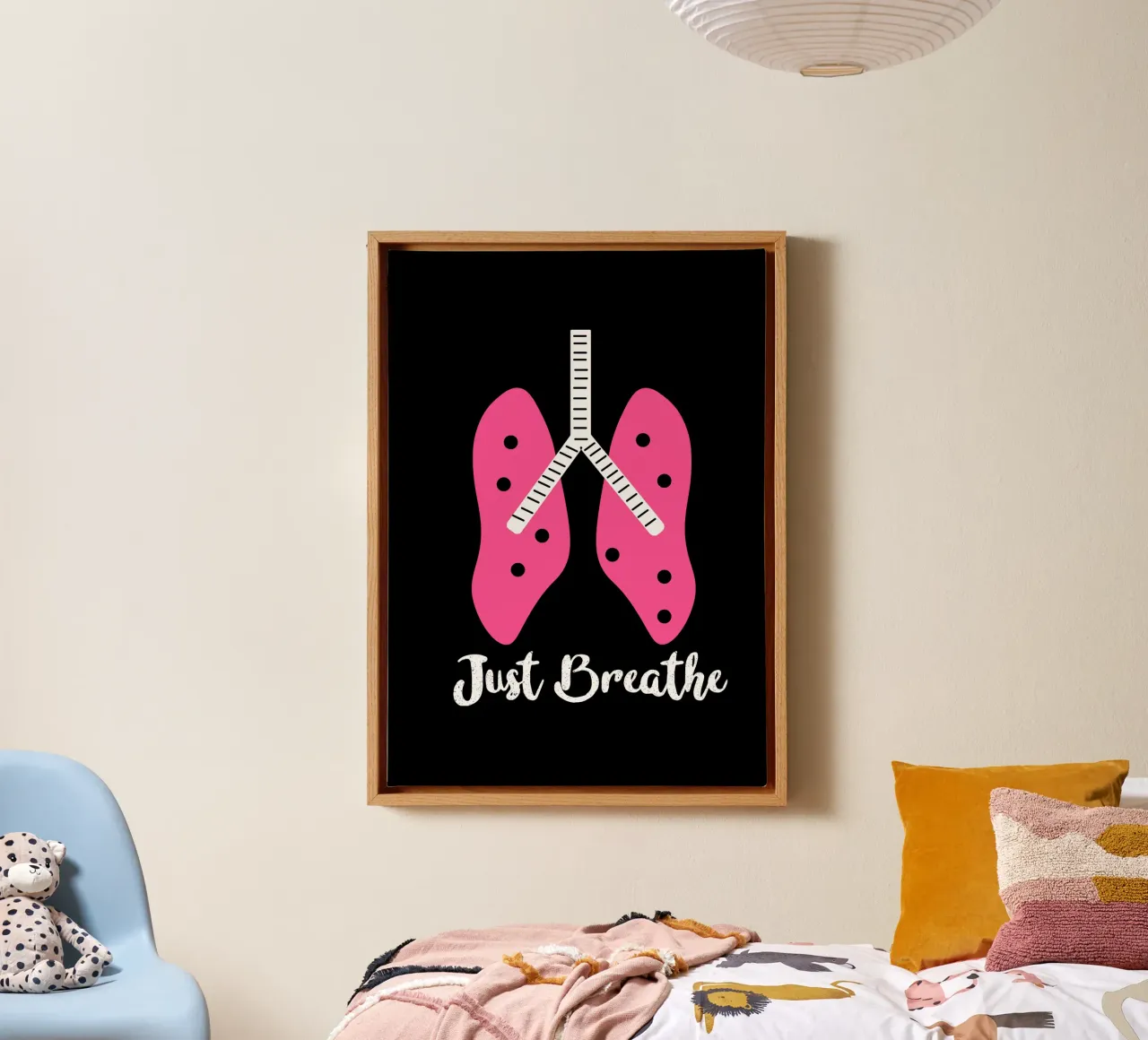 Just breathe lungs canvas with Floater frame by happieeagle