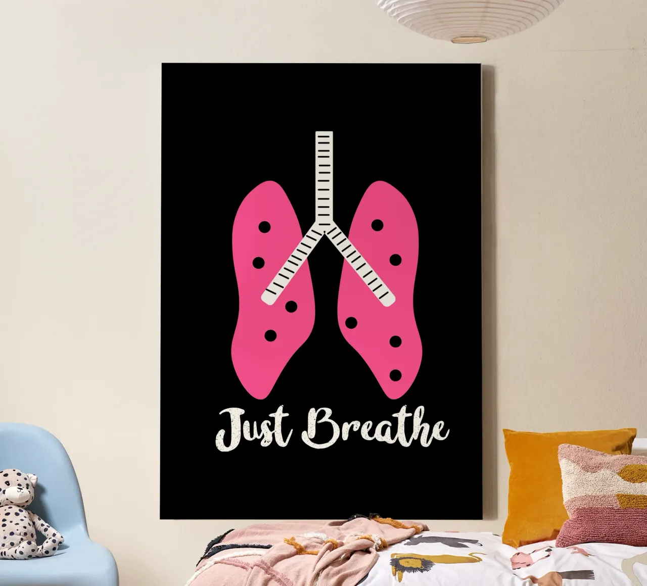 Just breathe lungs canvas with Floater frame by happieeagle